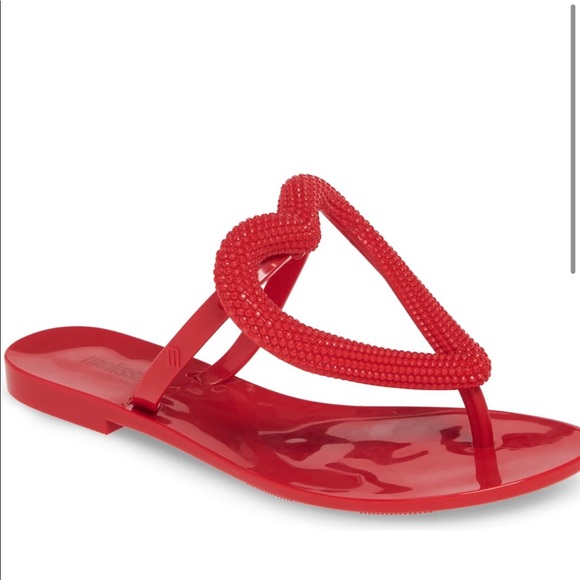 melissa heart flip flops